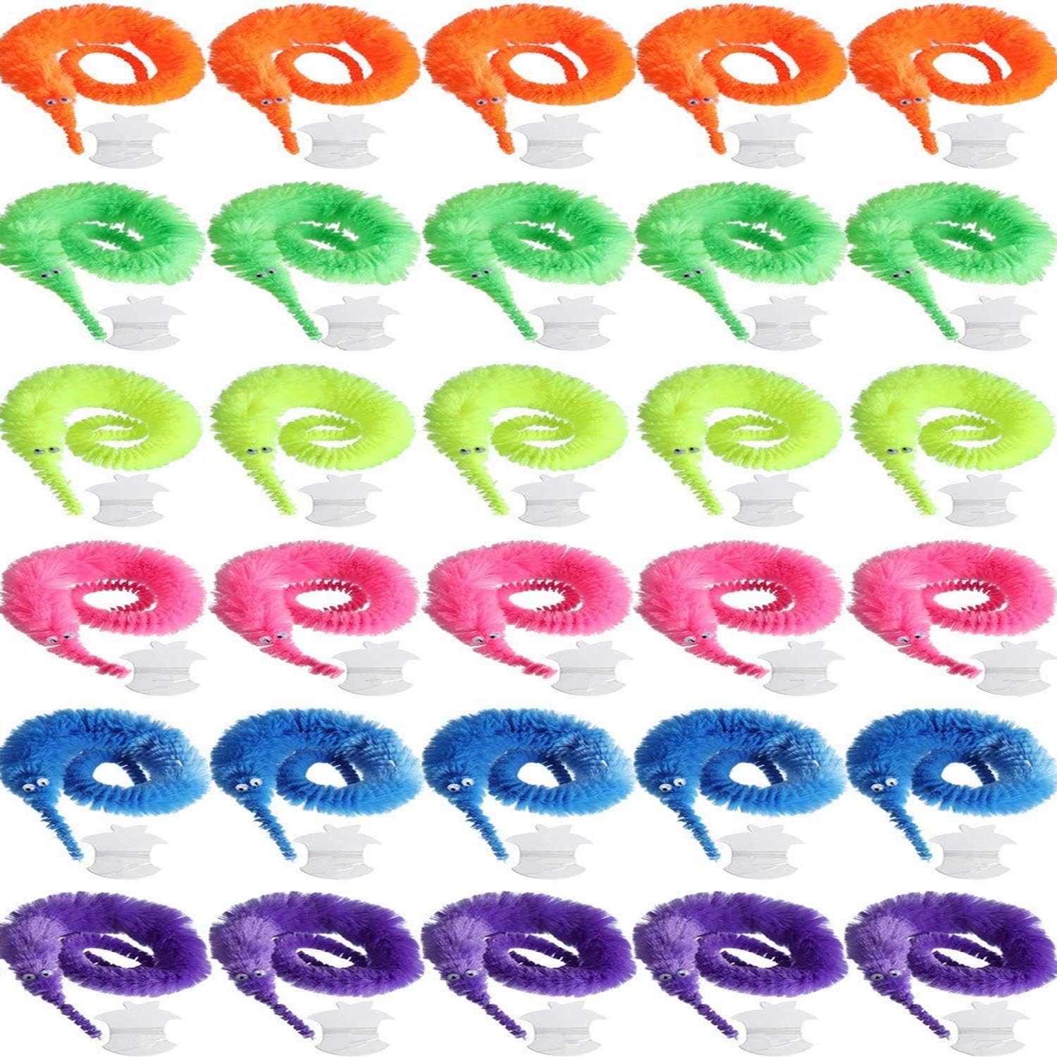 Tayarana Soft Magic Worms Toy Wiggly Jiggly Worms Twisty Fuzzy Worms on