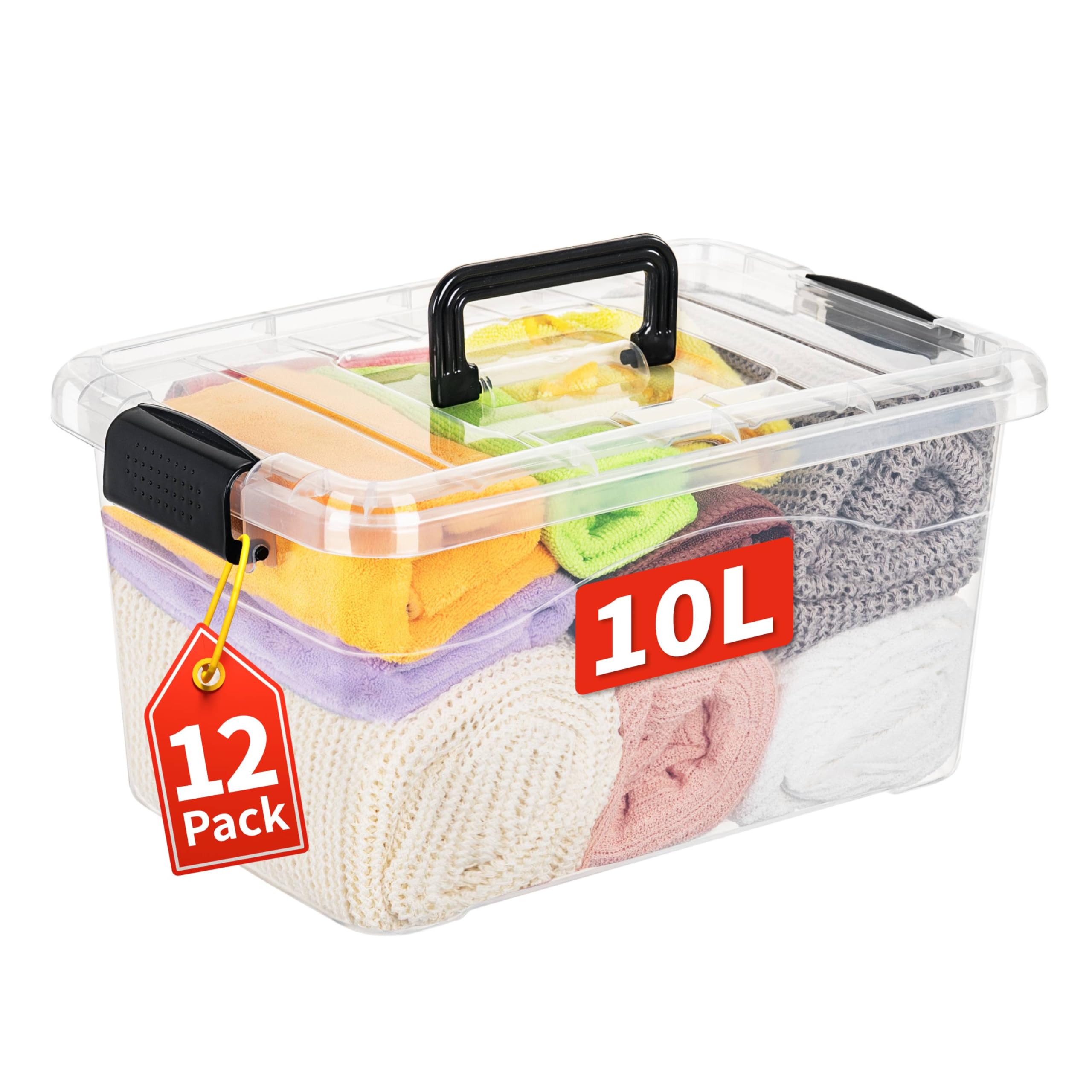 Set Da 4 Contenitori In Plastica 27 Cm, Organizer Cucina Dispensa, Contenitori Bagno - Foto 6