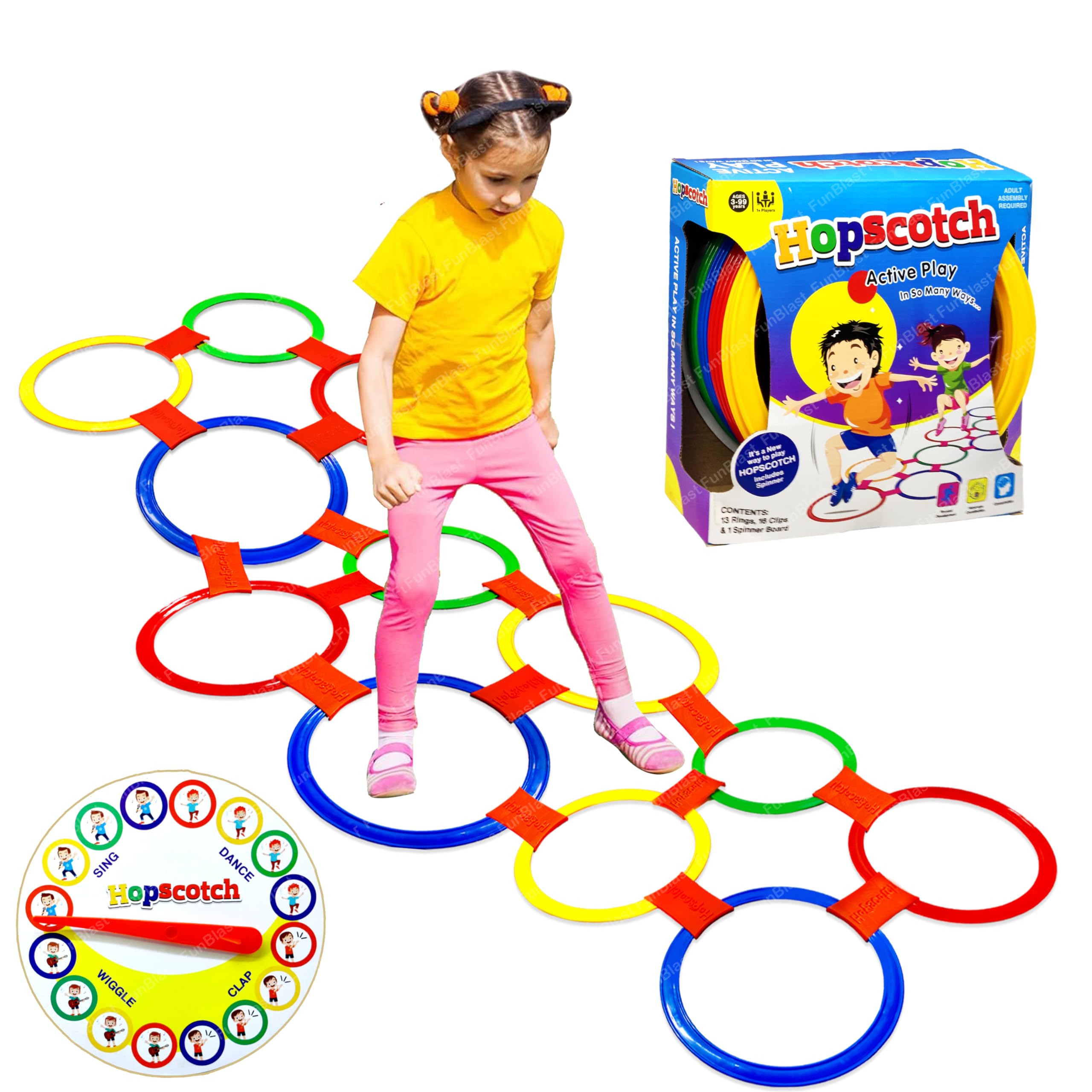 See full amazon price history chart for FunBlast Hopscotch Kids Game - 13 Multi-Colored Plastic Rings and Connectors Play Games, Educational Colorful Rings Game for Kids, Indoor and Outdoor Games for Kids (Multicolor) FunBlast Hopscotch Kids Game - 13 Multi-Colored Plastic Rings and Connectors Play Games, Educational Colorful Rings Game for Kids, Indoor and Outdoor Games for Kids (Multicolor) (B0CQXR58YJ) Amazon Price History, Amazon Price Tracker