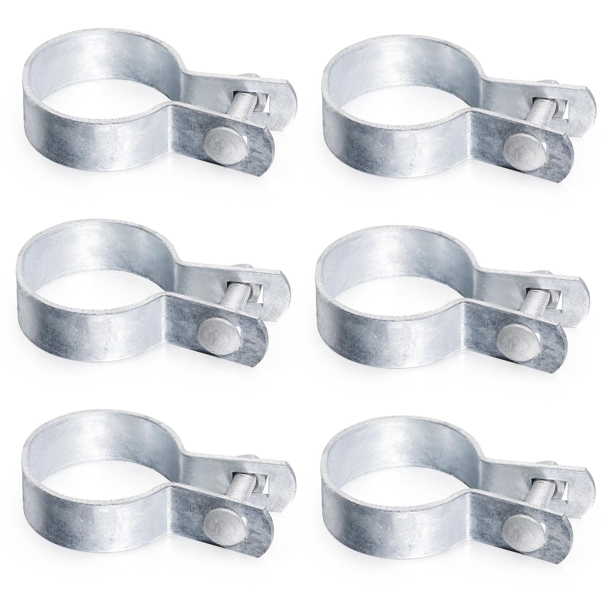 KINNAN 1-7/8'' Brace Band for Chain Link Fence, Galvanized Steel Brace Bands with Required Bolts and Nuts, for 1-7/8'' OD Pipe, Gate, Tension wire,