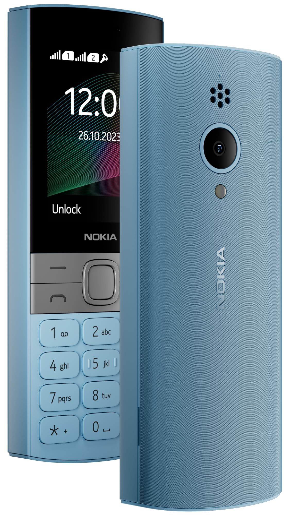 Nokia 150 Dual SIM Premium Keypad Phone | Rear Camera, Long Lasting Battery Life, Wireless FM Radio & MP3 Player and All-new Modern Premium Design | Blue 1