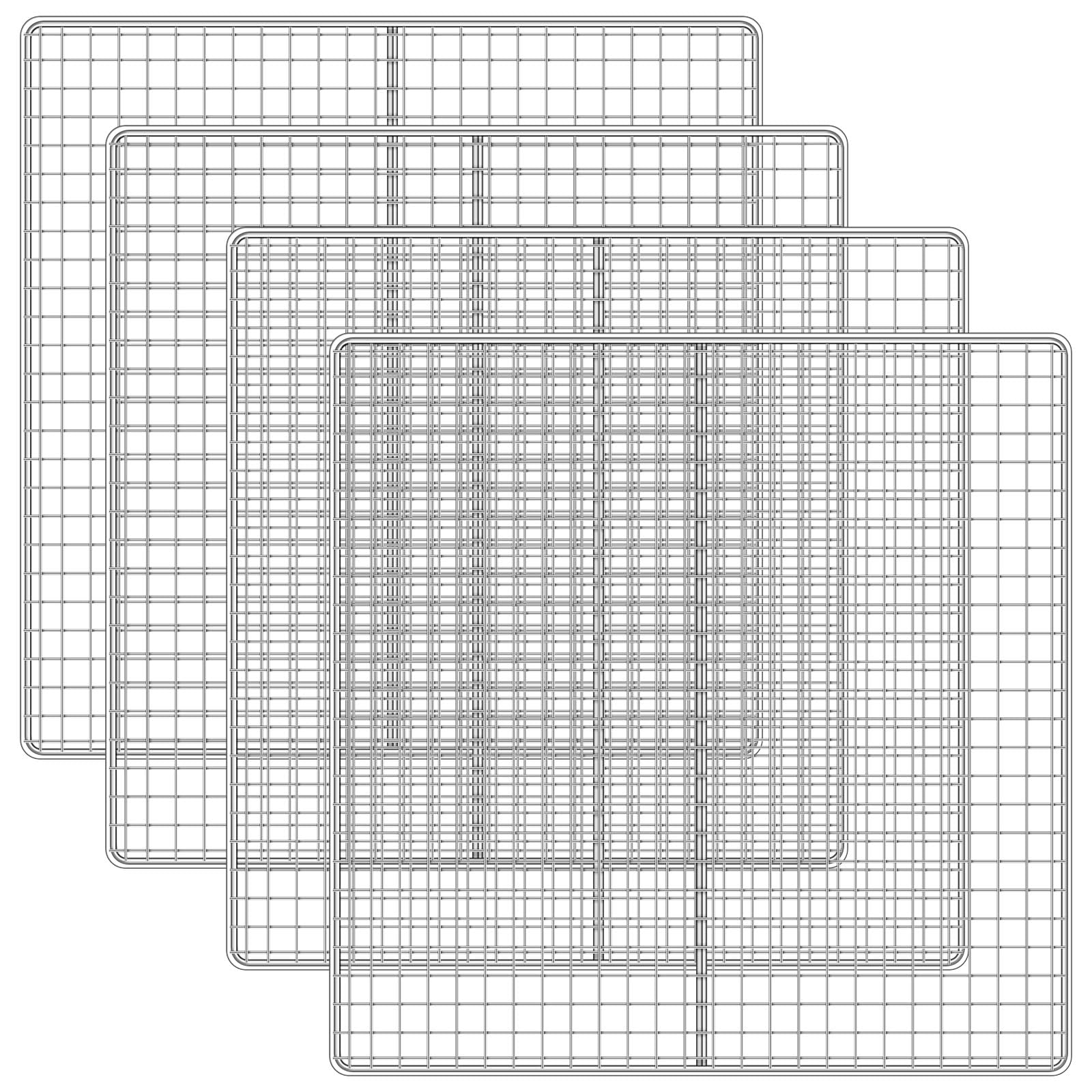 4 piezas de 13.5 x 13.5 pulgadas pantalla de freidora de acero inoxidable accesorios para freidora rejilla de freidora