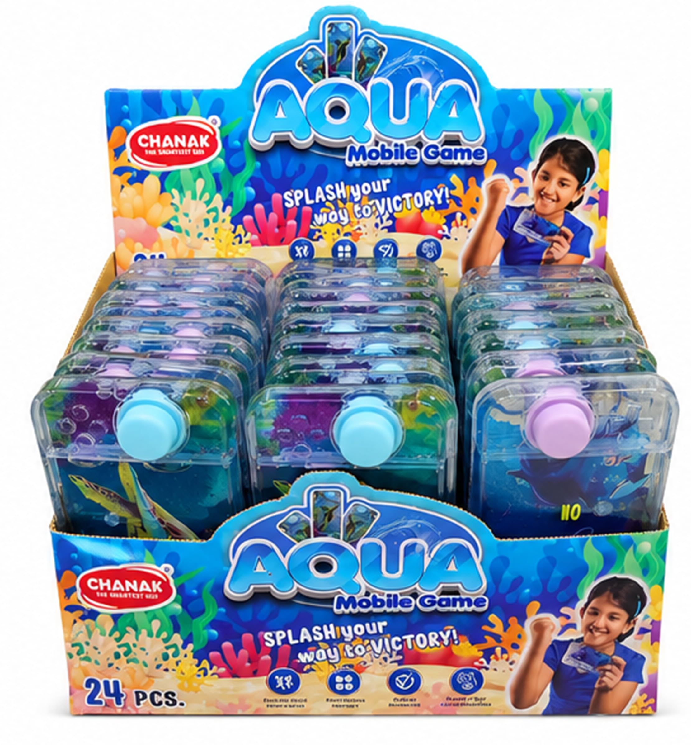 TOY STATION Handheld Water Game Water Bubble Ring Toss Anxiety Toys Aqua Toys Travel Family Games Ideal Gift for Return Gift Kids Boys and Girls (Pack of 12)-image-30