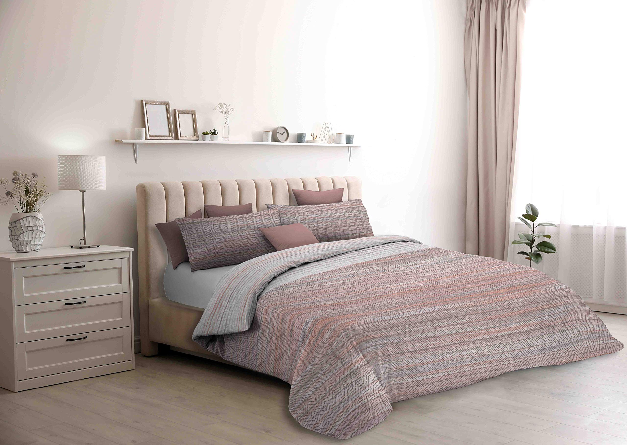 Italian Bed Linen Athena Duvet Cover, Cotton, Medina rosa, 1 Place