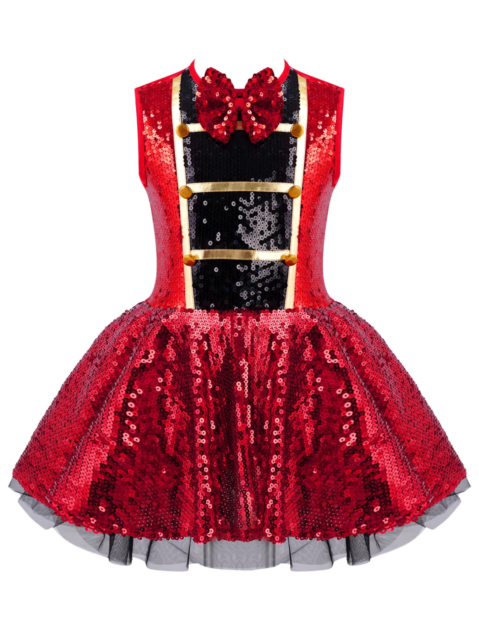 Vestido de circo para niña, uniforme con diadema, vestido de baile, vestido de Navidad, Halloween, carnaval, espectáculo, disfraz de danza