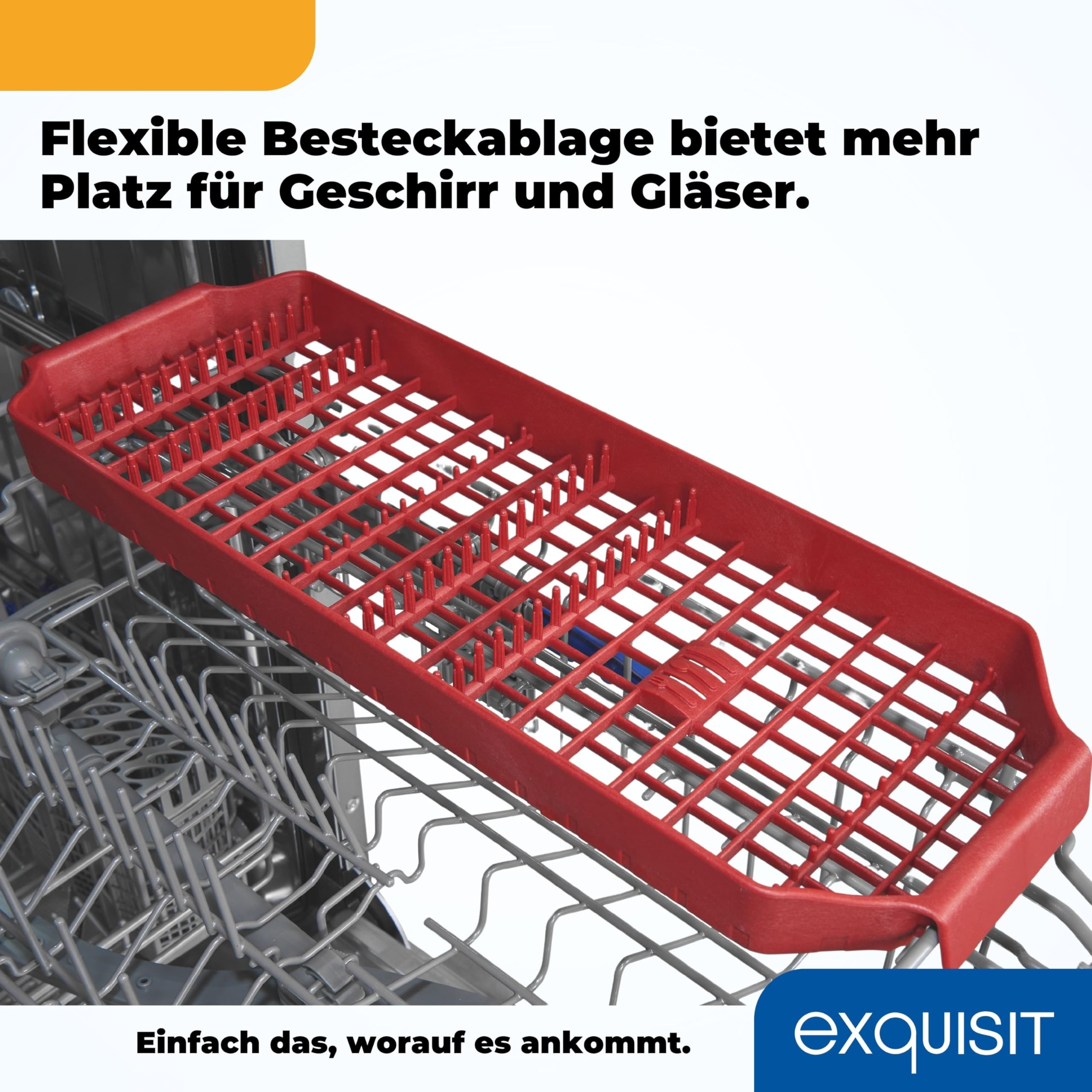 Exquisit Einbaugeschirrspüler EGSP9410-EB-030D inox 45cm Teilintegriert Auto-Door-Open Flexible Besteckablage