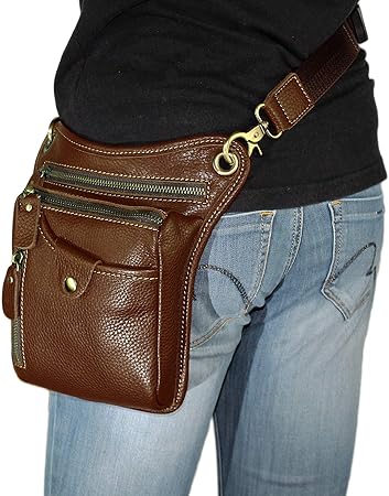 drop leg bag leather