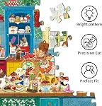 1000 Piece Puzzles for Adults,Cat Kitchen Fun Jigsaw Puzzle 1000 Pieces for Adults Seniors,Challenging Family Games Holiday Party Gifts -1:1 Poster Interlock Perfectly Letter on Back