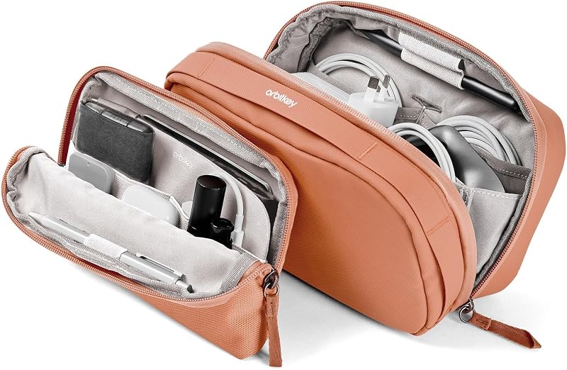 Necessaire organizadora de acessórios eletrônicos 2 em 1 orbitkey Rose