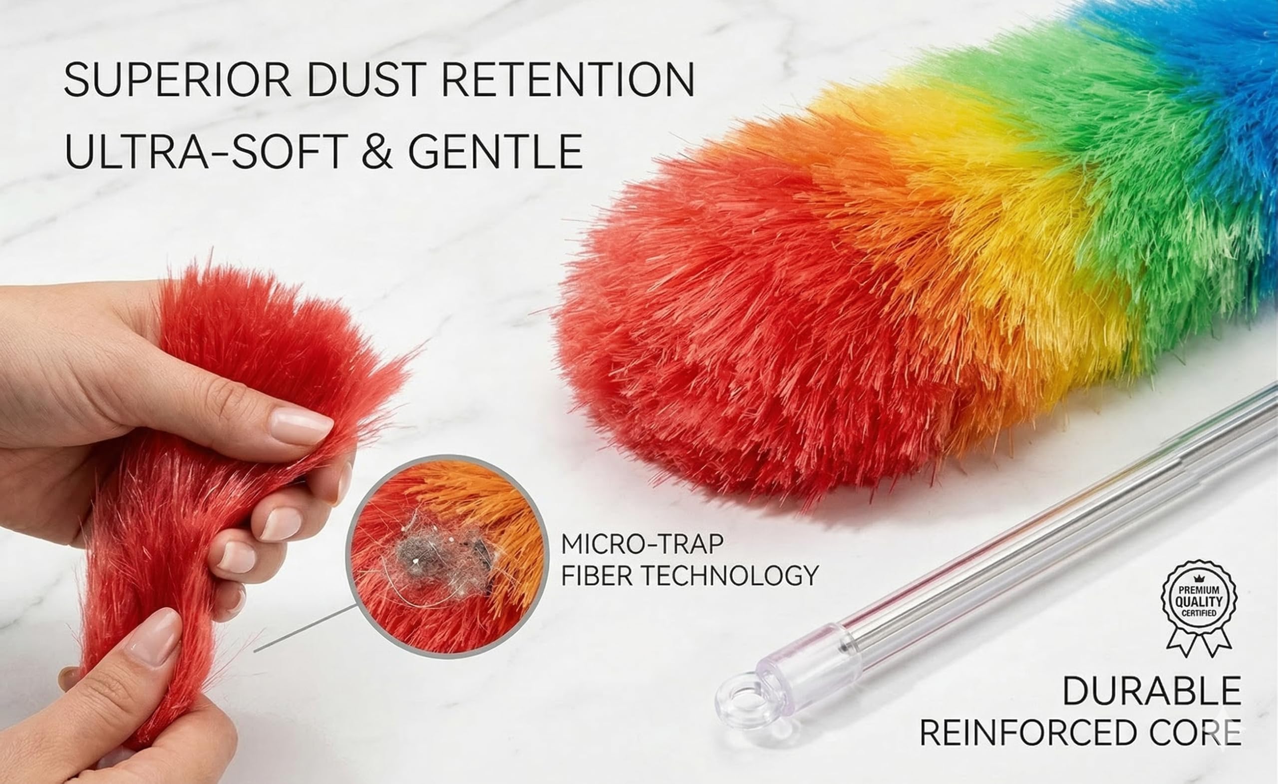 Colorful Feather Duster - Microfiber Cleaning -6