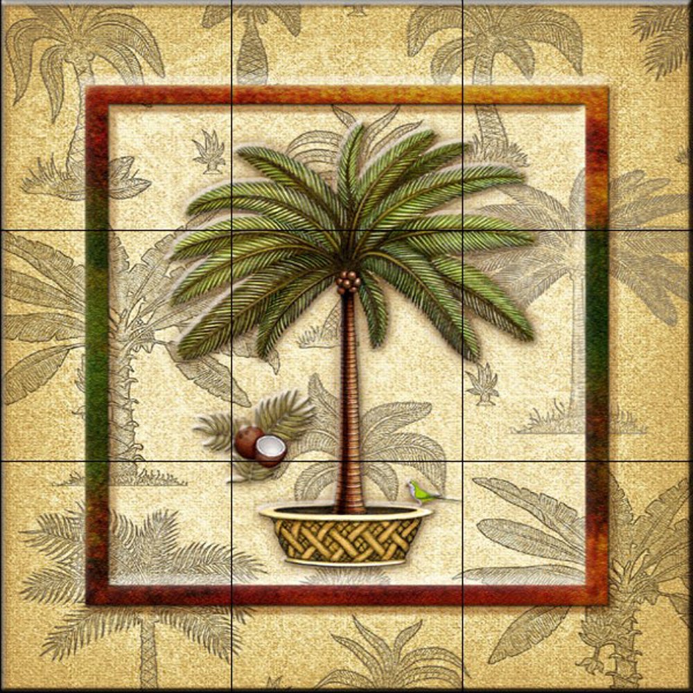 Buy Ceramic Tile Mural Coconut Palm 3 by Dan Morris Kitchen