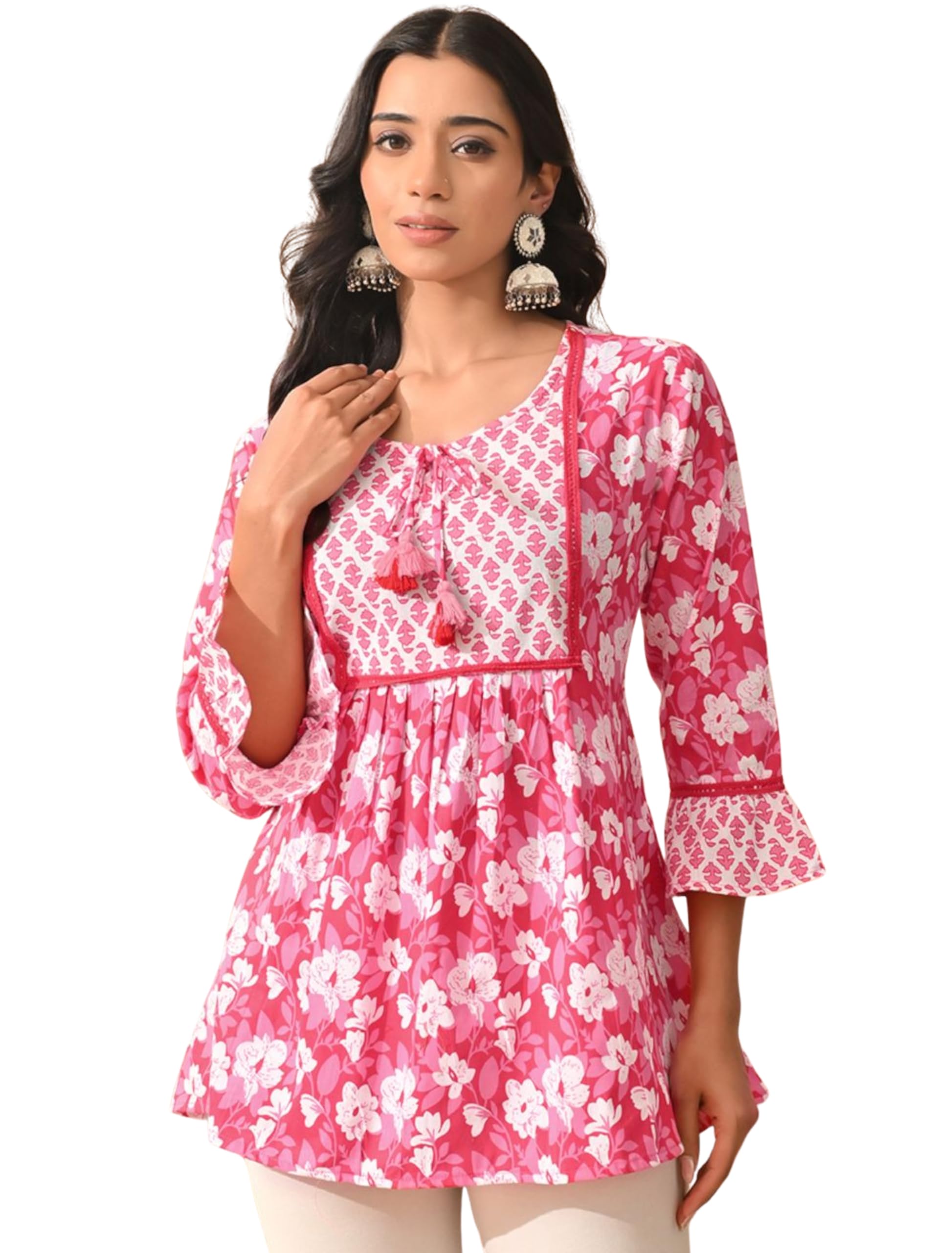 rytras Women Pure Cotton Printed Tunic Top | Comfortable Everyday-picture-49