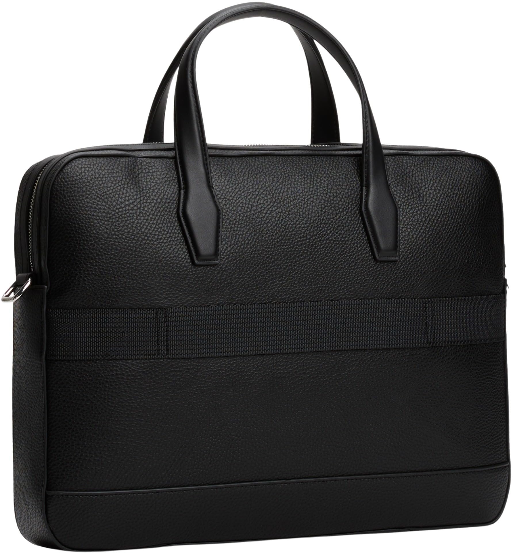 Tommy Hilfiger Sac pour Ordinateur Portable Homme Central Slim Effet Grain Fin, Noir (Black), Taille Unique