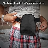 Vista 4 de TrelaCo 2 fundas para bolsas de ostomía con cinturón ajustable, impermeable, cubierta de ducha para ostomía, apertura universal, lavable, forro