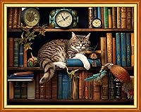 Vista 31 de Dimensean Kits de punto de cruz estampados, gama completa de patrones de bordado, kits de iniciación para principiantes y adultos, kits de punto