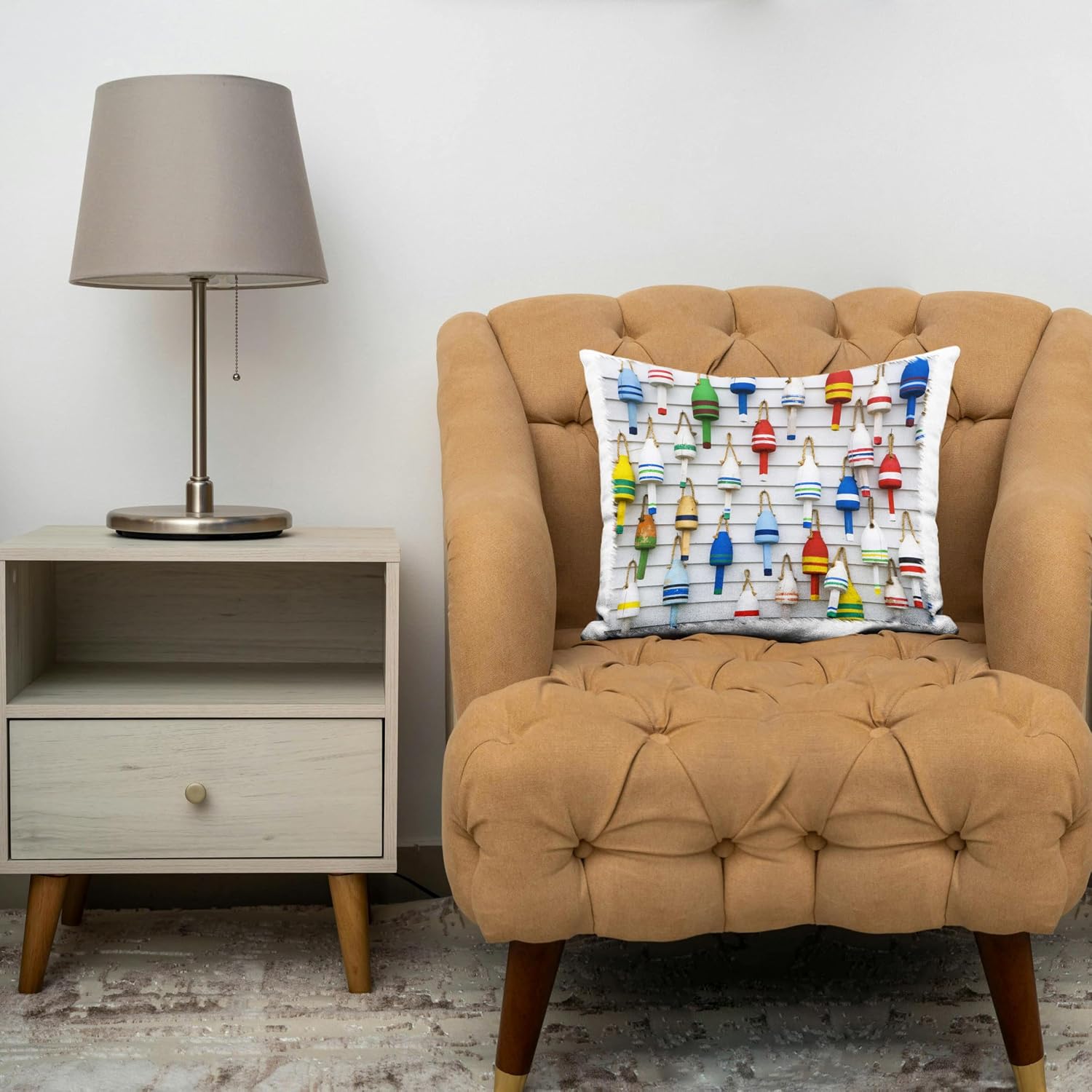 3dRose pc_90698_1 Fishing Village Buoys, Stonington, Maine-US20 JMO1001-Jerry and Marcy Monkman-Pillow Case, 16 by 16" image 3
