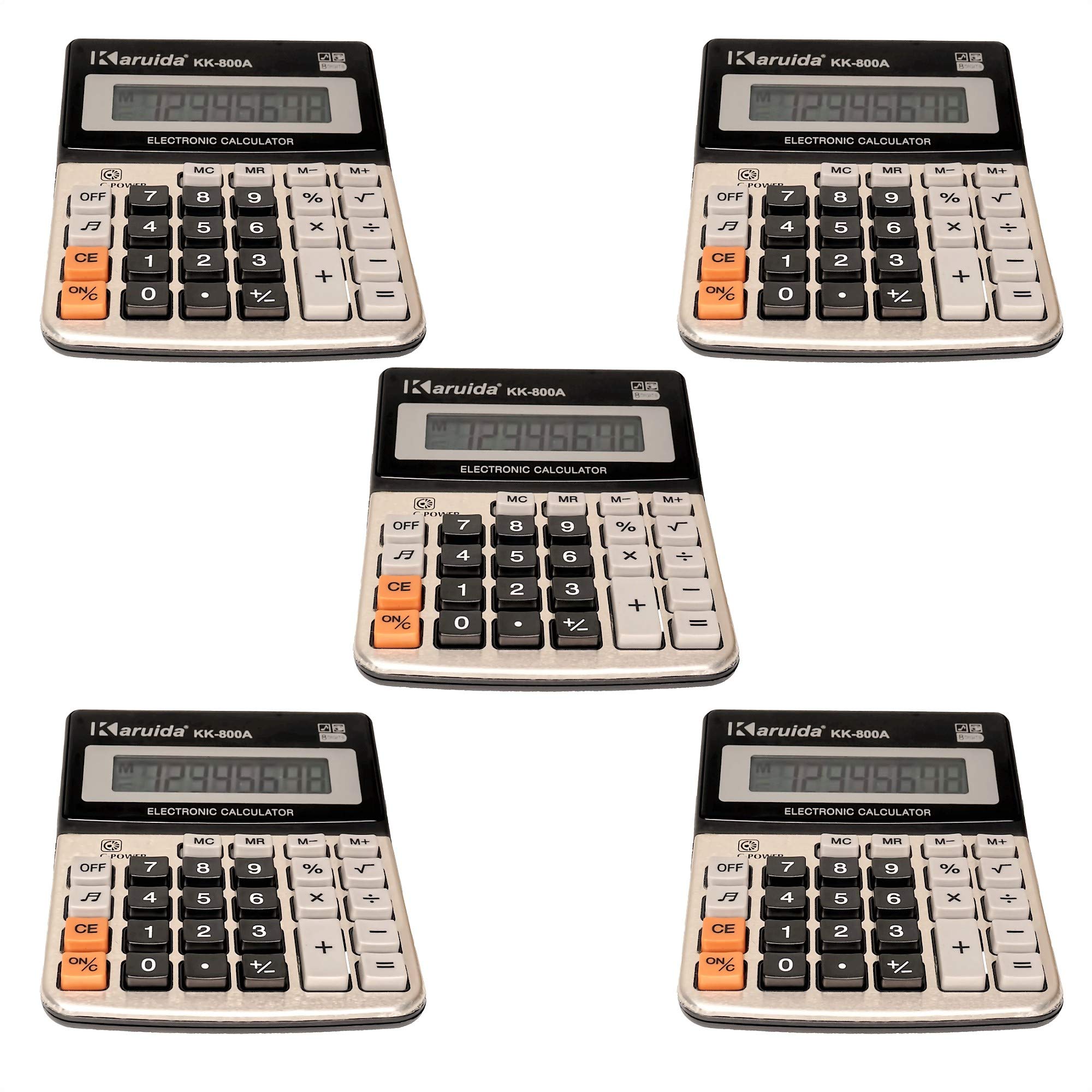 Buy Karuida Bulk Calculators (5 Pack) Dual Power 8 Digit Large Display