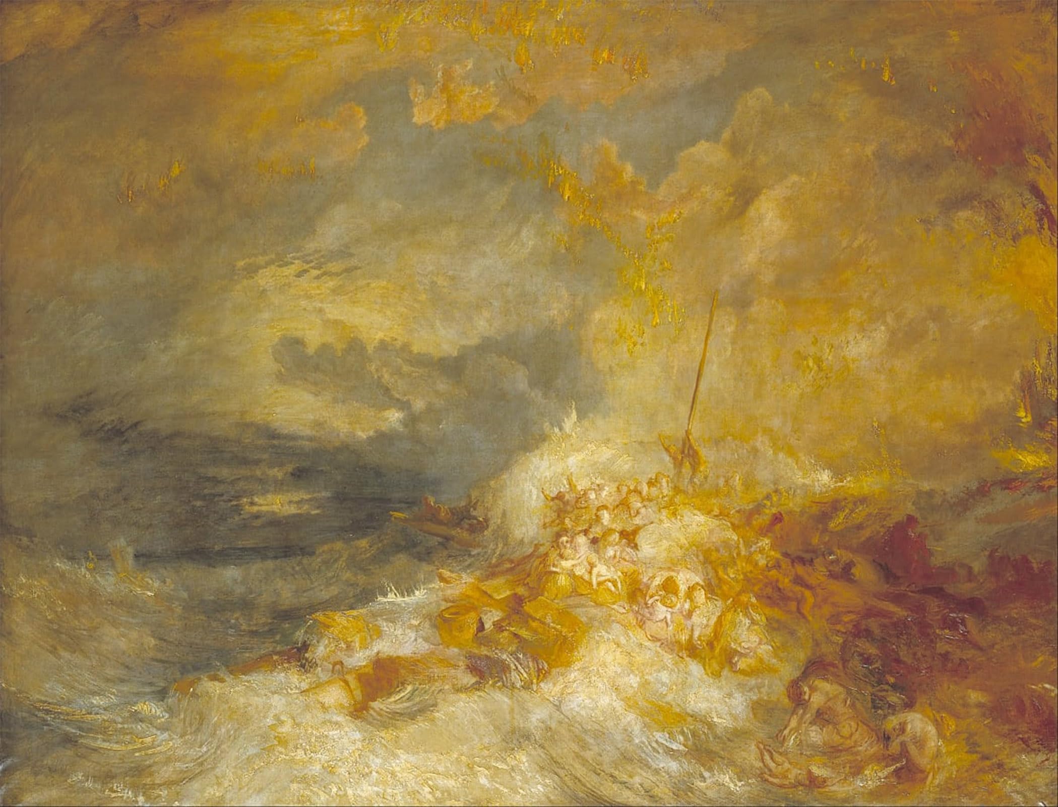 POSTERIIk Famous Print Pop Art Wall Art Graffiti a Disaster At Sea by Mallord William Turner Art Prints for Home Decor 60x90cm