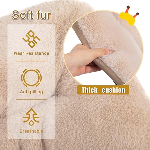 Miniatura 4 de HollyHOME Silla platillo extragrande con otomana plegable, cómoda silla plegable de gran tamaño y reposapiés plegable, silla de lectura de piel