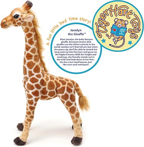 Miniatura 2 de Jocelyn The Giraffe - Peluche de animal de peluche de 22 pulgadas de alto de Tiger Tale Toys