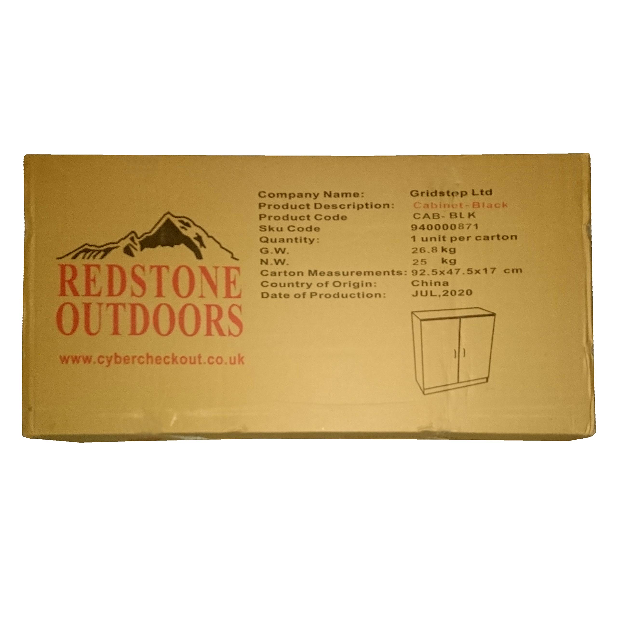 Redstone Sideboard Storage Cupboard Shoe Rack 2 Door Wooden