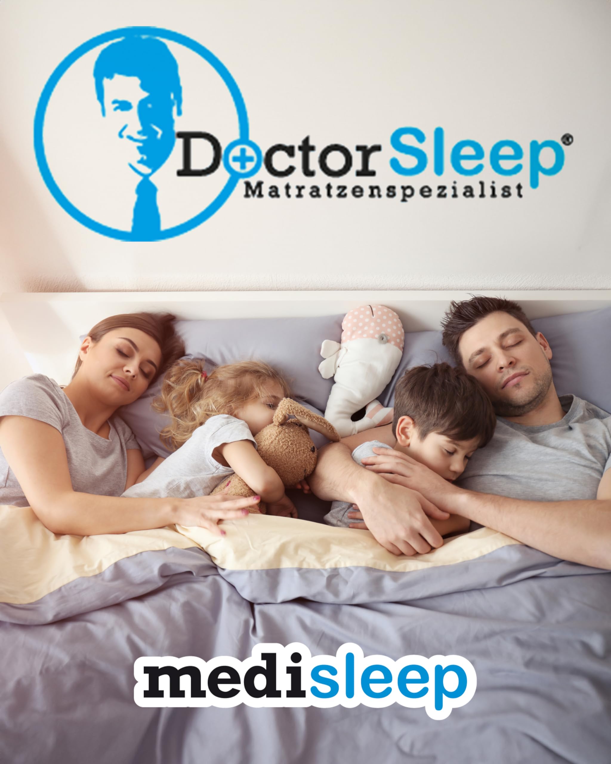 Doctorsleep Medisleep Kaltschaum Rollmatratze, 90 x 200 cm, Kern 10 cm, Bezug Milano glatt, Härtegrad 3