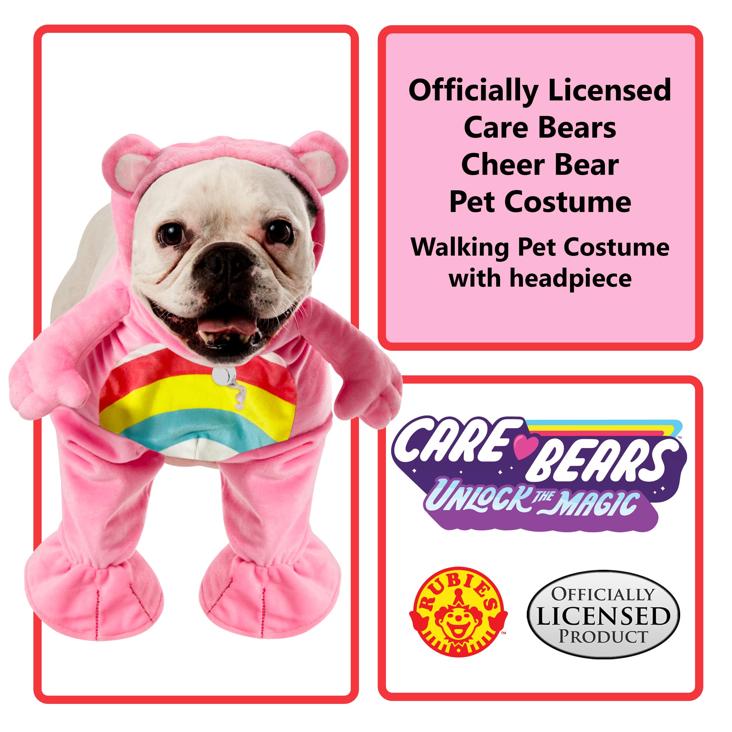 Rubies Care Bears Cheer Bear - Costume per animali domestici, taglia L