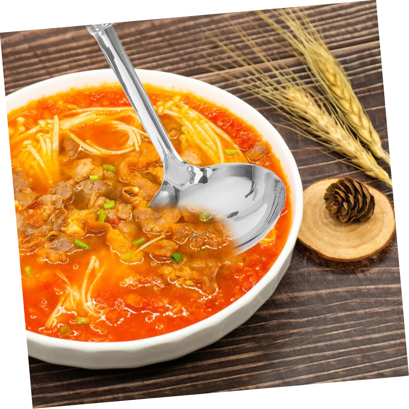 Set e Foro per Appendere 7 Pezzi Utensili Cucina in Acciaio Inossidabile Manico Spesso Resistente al Calore per Uso Domestico in Cucina