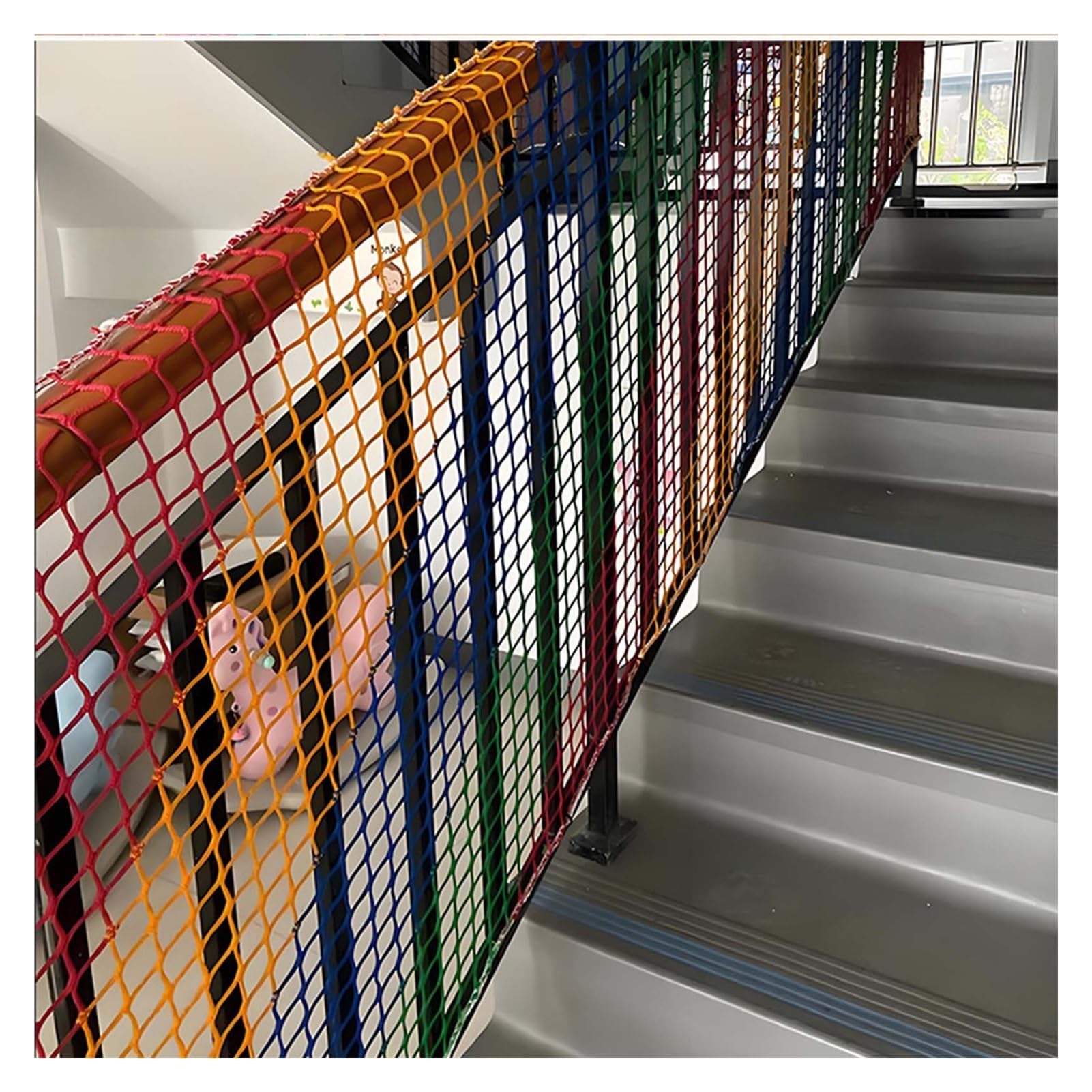 Lwjsocp Safety Net For Kids - Decorative Outdoor Protection Net For Playground Climbing Stairs Wall (3X6m) - Abrasion-Resistant Child Safety Solution
