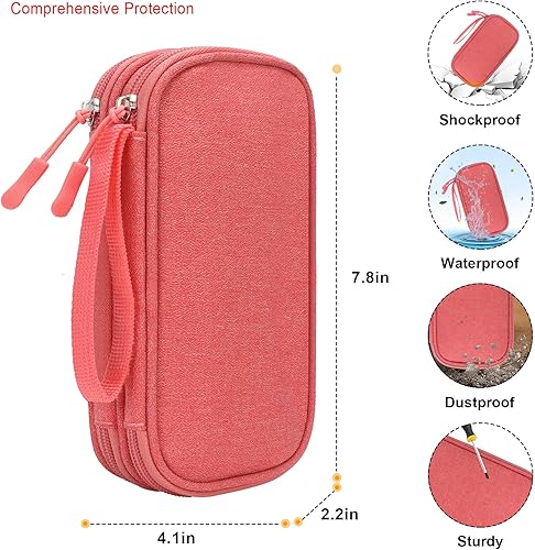 Miniatura 10 de Elonbo Bolsa de transporte EpiPen, kit de medicina de viaje para 2 bolígrafos Epi o Auvi Q, inhalador de asma, aerosol nasal, medicamentos para