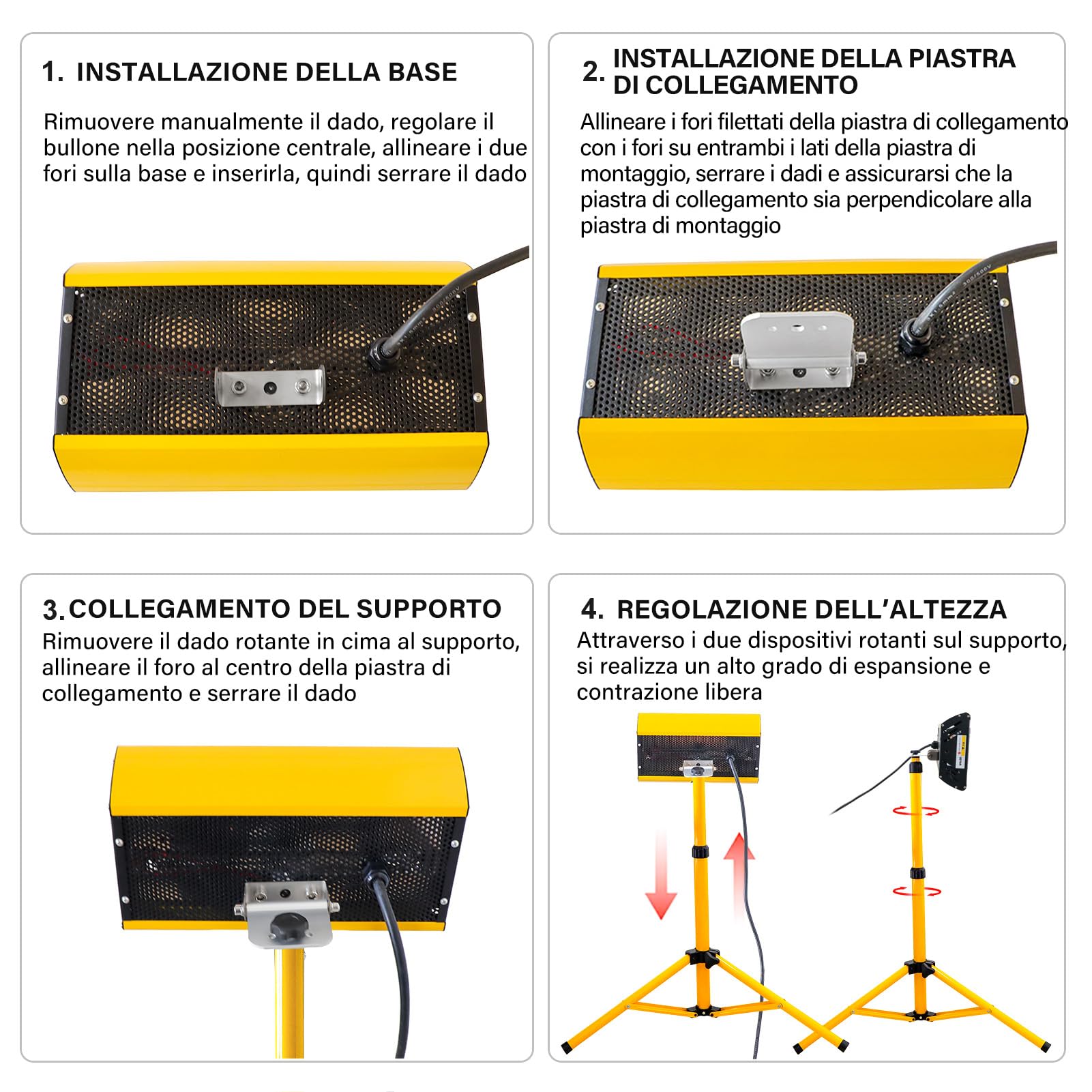 DATOUBOSS Lampada Infrarossi Carrozzeria Auto 2000W, Lampada Riscaldante Carrozzeria, Lampada Infrarossi Adatto per Vernice Auto, Verniciatura in Lamiera, Asciugatura Parziale di Mobili (ZJ-SC002-Y)