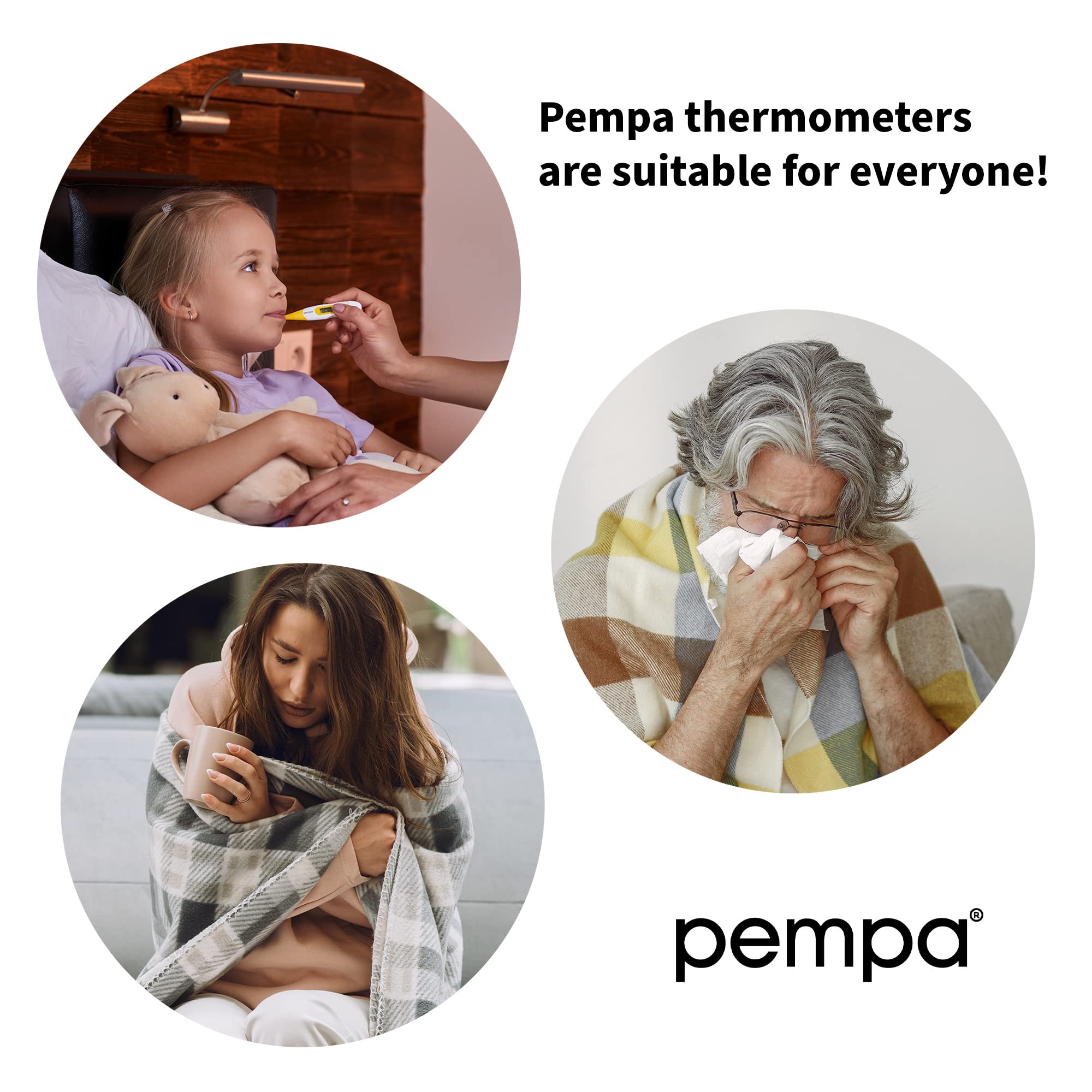 Thermomètre Oral Rectale Axillaire Electronique Basal Clinique Flexible pour Bébé Enfant Adulte | Mesure Médicale de la Température et de la Fievre