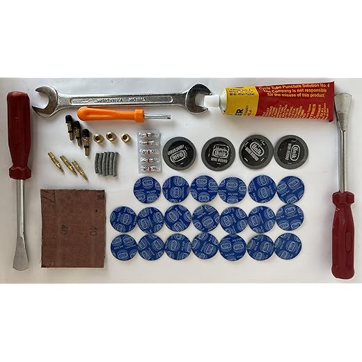 Cycle Tube Repair Kit with Spanner/Wrench
