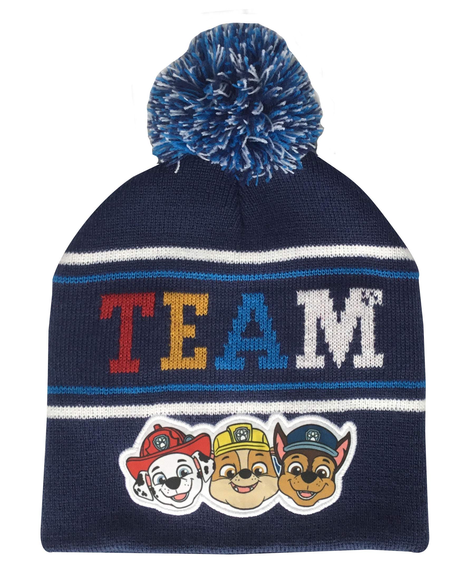 Nickelodeon Navy Paw Patrol Team Knitted Bobble Hat, Blue (Uk, Age, 5 Years, 7 Years, )