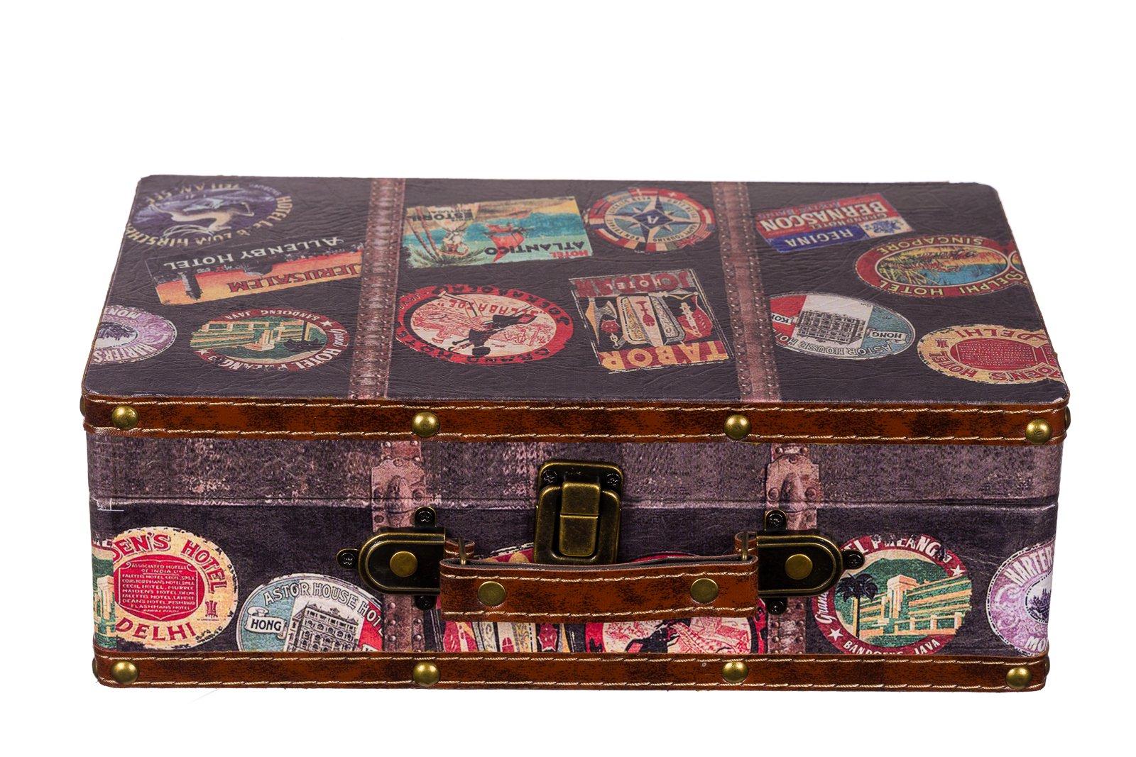 Coffre Tresor Bois,Boite Tresor Code,24x17x9.5cm,Coffre Au