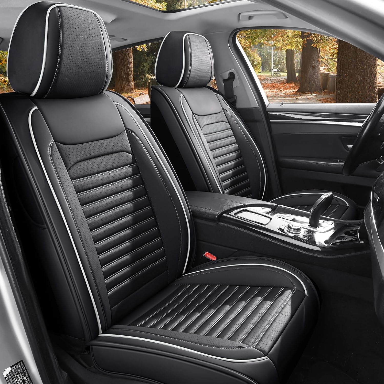 Car Seat Covers Custom Fit for Alfa Romeo Stelvio 2017-2026, Premium Faux Leather Waterproof Car Seat Protectors, Breathable Anti-Slip Durable, Easy to Install (Beige,Full Set)