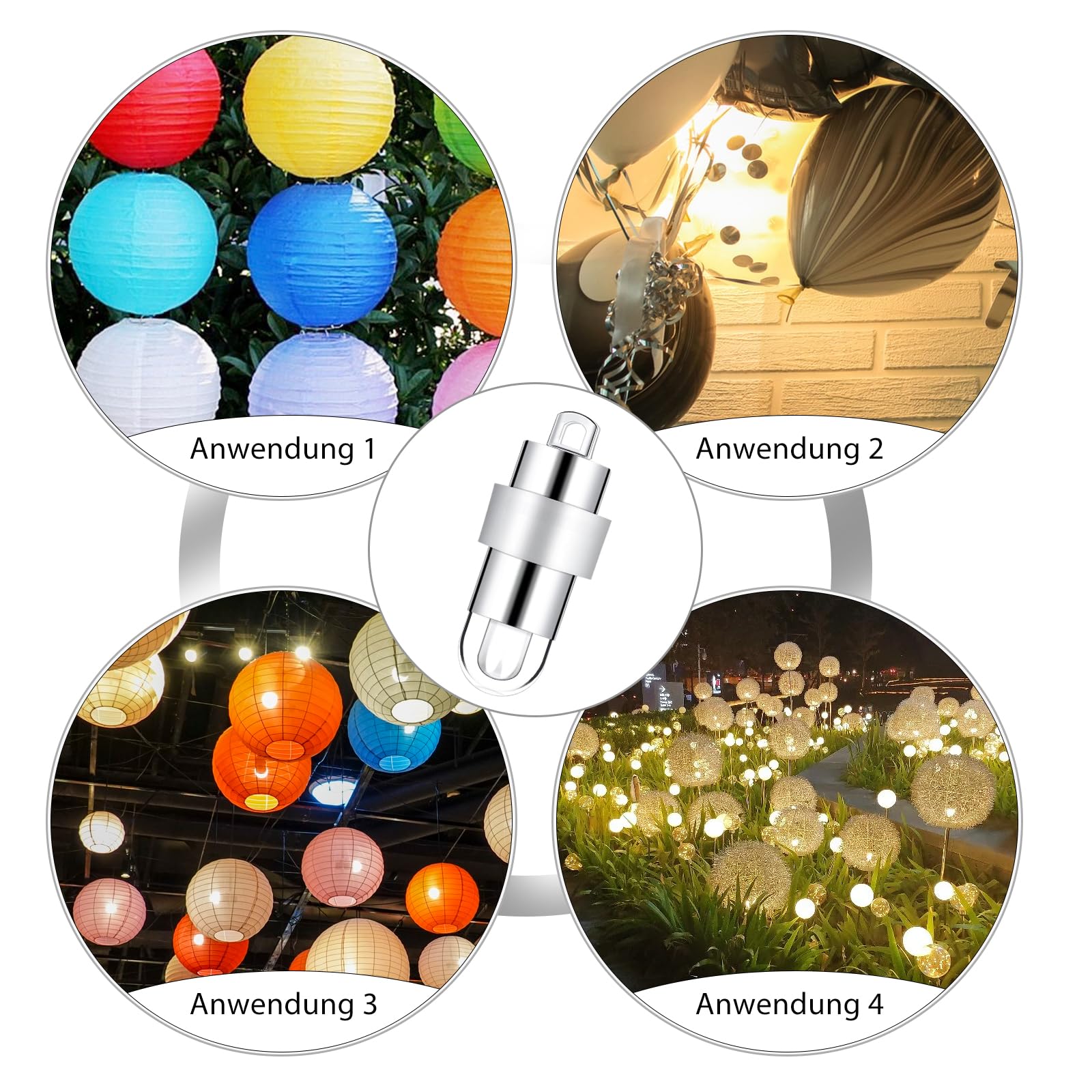 Paquete de 40 mini globos LED, resistentes al agua, para linternas de papel, para bodas y fiestas, color: blanco cálido