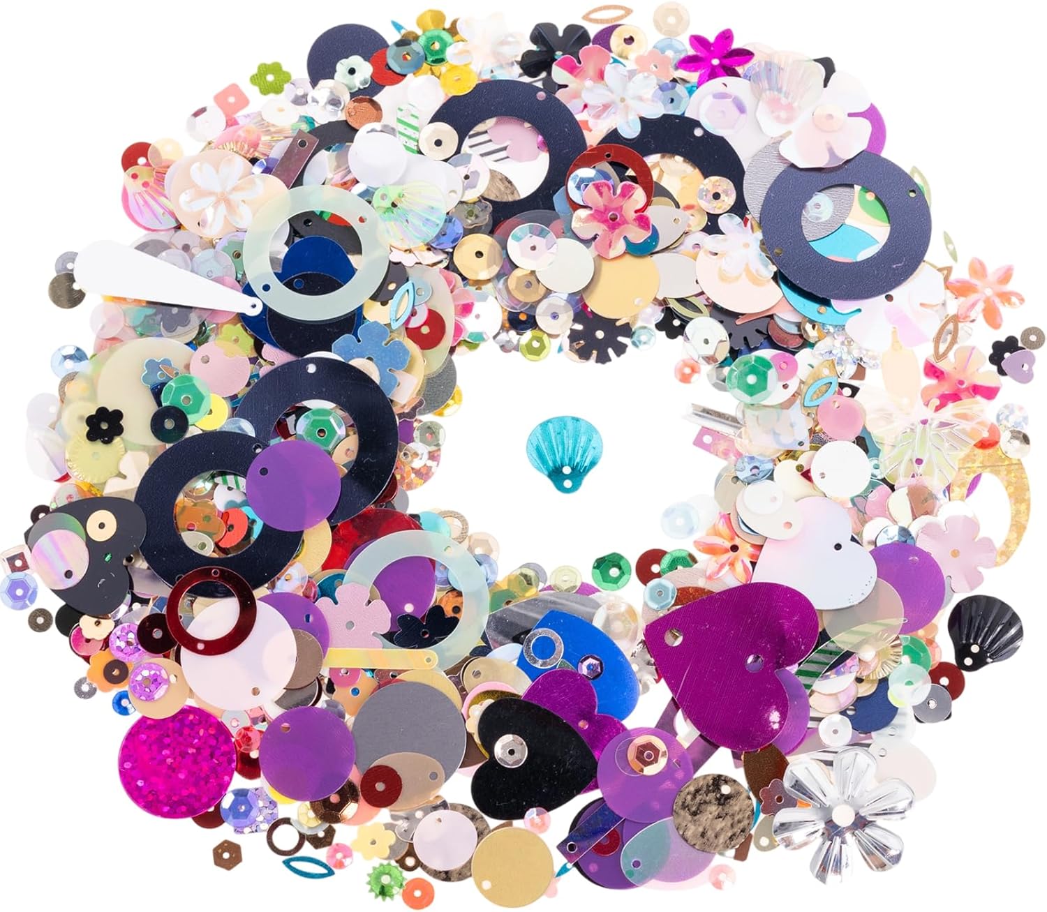 Amazon.com: Assorted Mixed Sequins and Spangles Craft Supplies - 25g ...