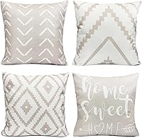 Vista 14 de Juego de 4 fundas de almohada decorativas de 20 x 20 pulgadas, color rojo vino, fundas de almohada para sofá, cama, sala de estar, fundas