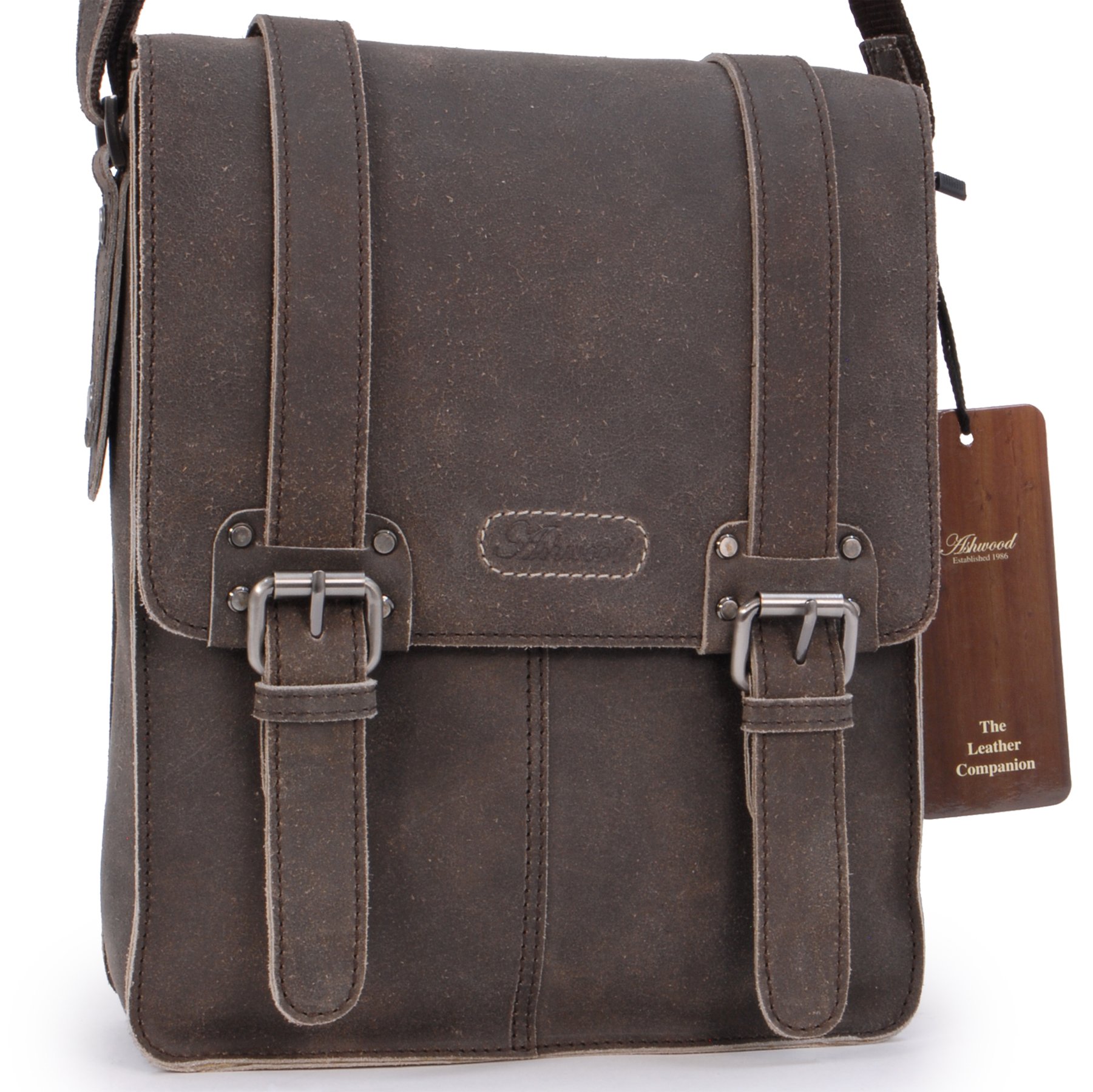 Ashwood - Messenger Bag in Pelle A5 - Borsa a Spalla da Lavoro Uomo - Borsa a Tracolla Media - 8355