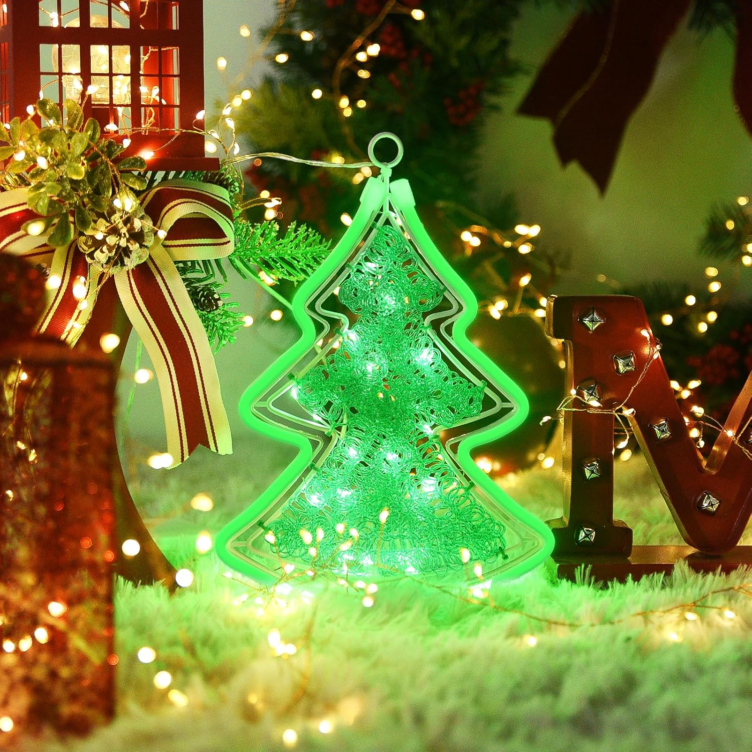 Dailyart Christmas Window Lights, Christmas Window