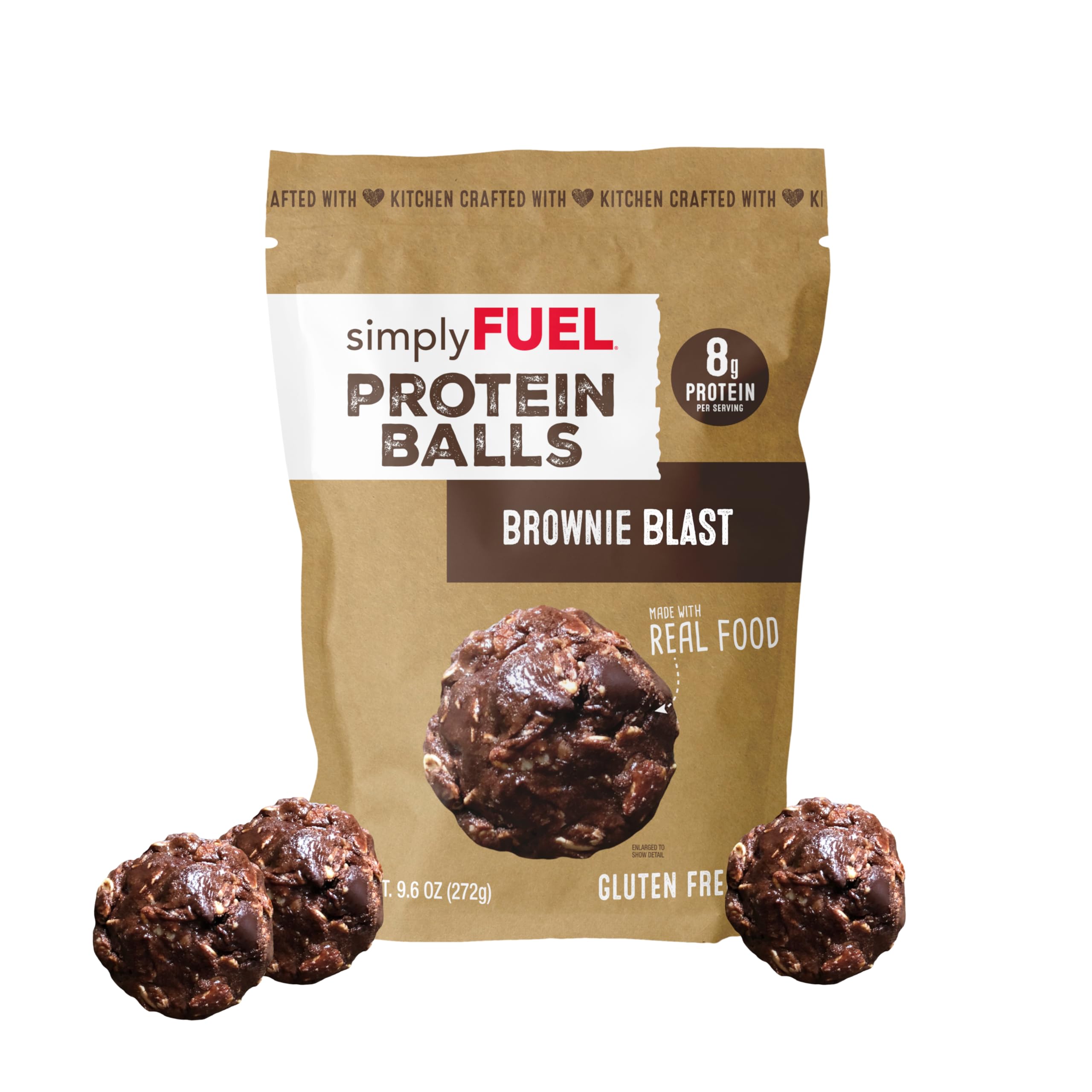 Sponsored Ad - Whole-Food Protein Balls (Brownie Blast), 8 g High-Protein, Gluten-Free, Healthy Snack for Adults & Kids, 9.6 oz