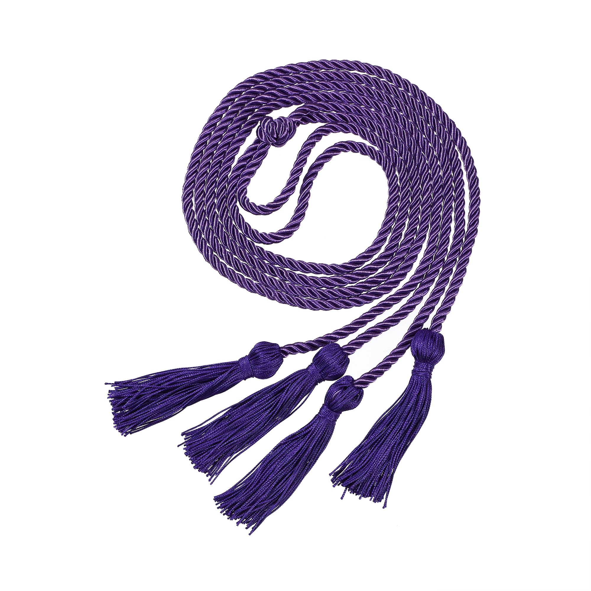 Graduation Double Honor Cords with Tassel, 68" Long (Purple)