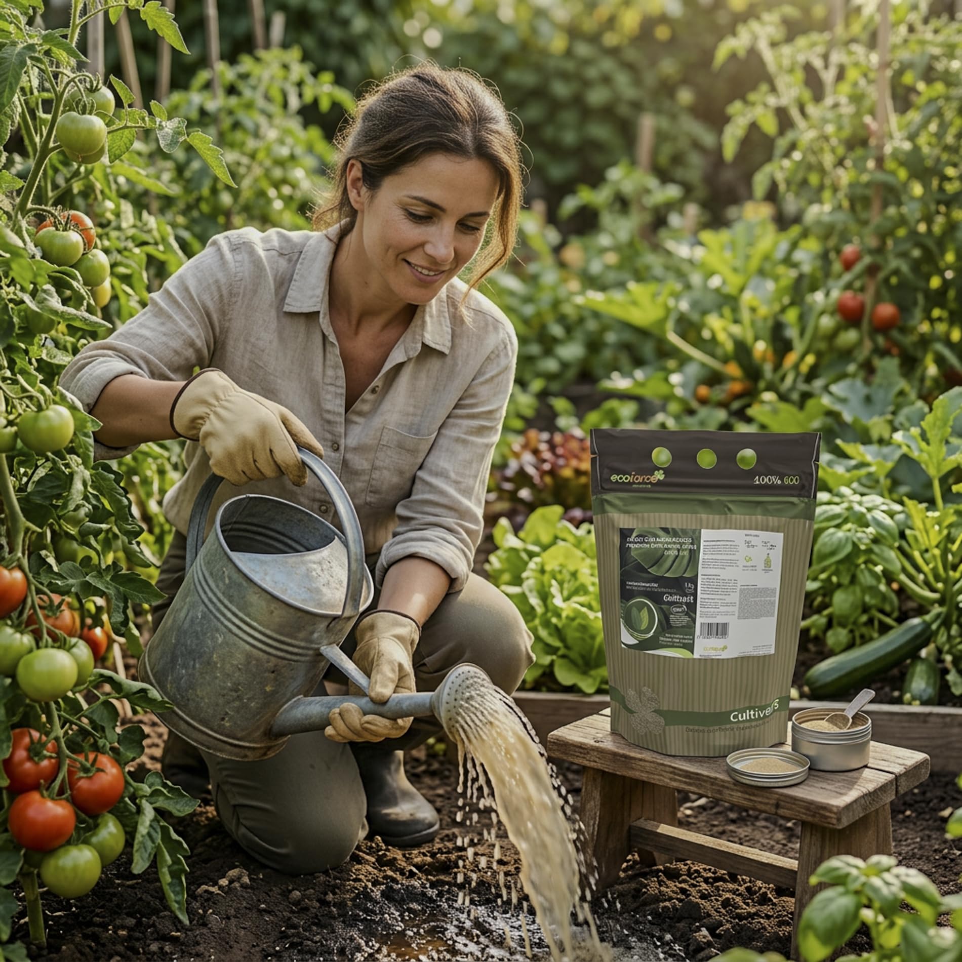 CULTIVERS Abono Aminoácidos 80% 1 kg Ecológico Fertilizante Plantas Huerto y Jardín