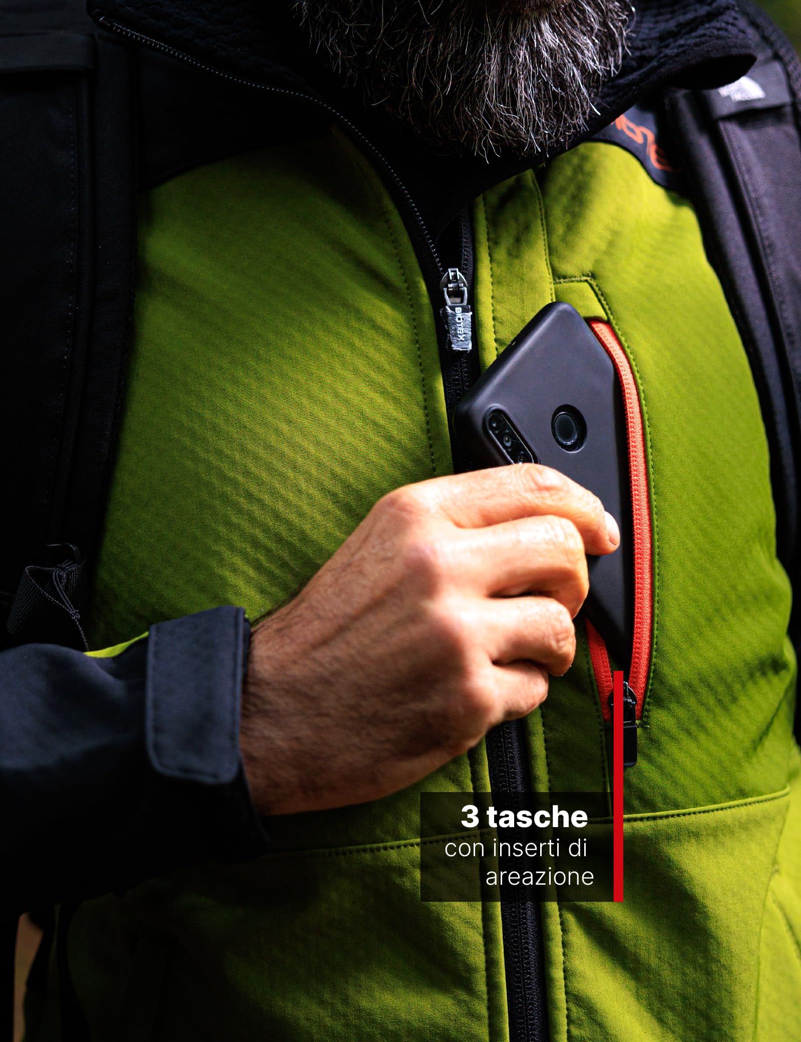 BIOTEX Giacca Termica IEX Unisex per Ciclismo e Running, Tessuto Antivento e Waterproof, Giacchetto a Manica Lunga