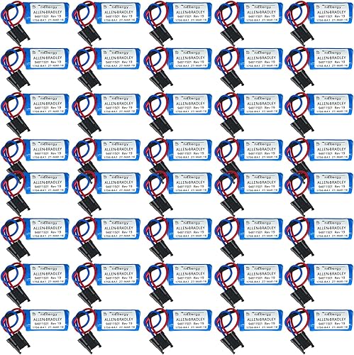 * (40-Pack) 3.0v 1756-BA1 Batería 1200mAh para Allen Bradley 1756-BA1 1756-L1 BR2 3A-AB batería de repuesto disponible en Yaxa Peru