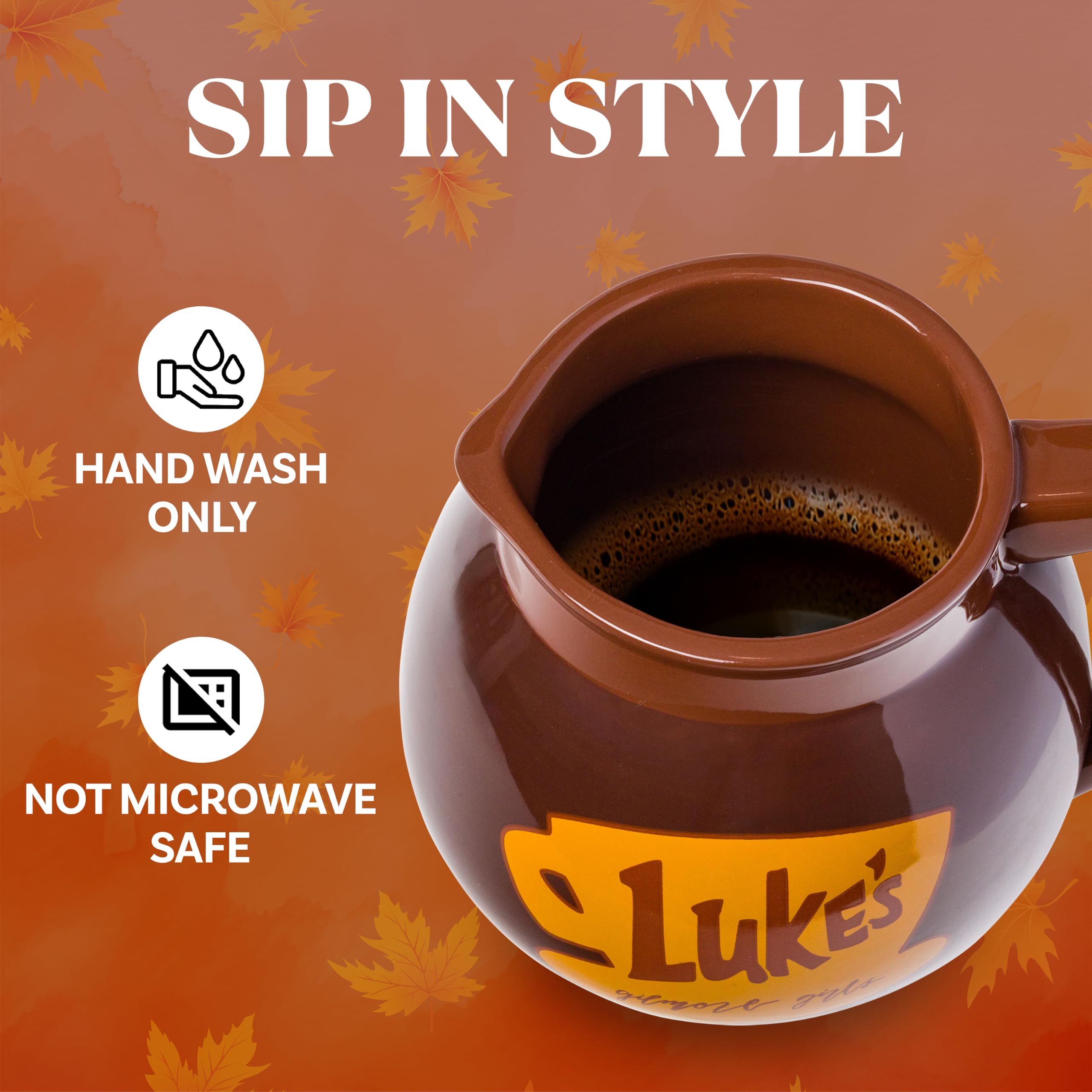 Silver Buffalo Gilmore Girls Luke's Diner - Tazza in ceramica scolpita in 3D, 590 ml