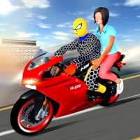 Superhero City Bike Transport- Motorbike Passenger Pickup