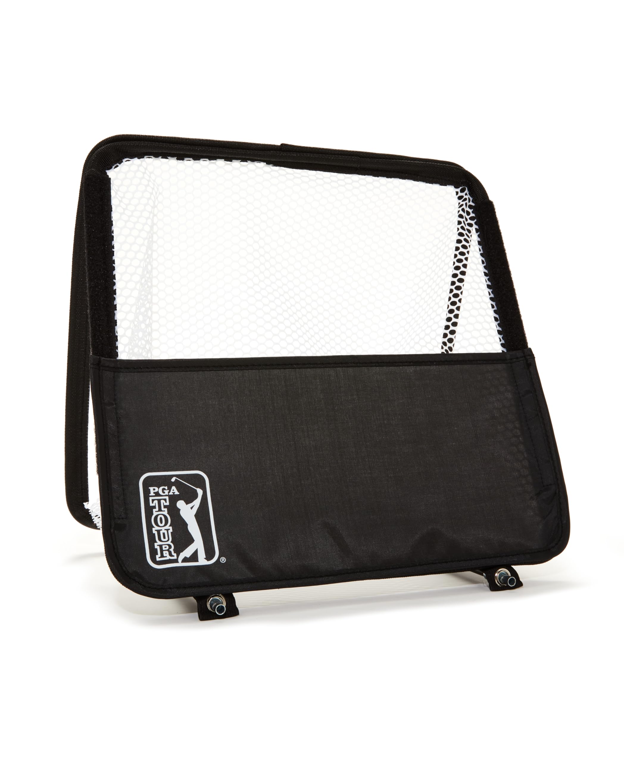 PGA TOUR Chipping Game Set, Portable Outdoor and Indoor Hitting Net, Golfing Accessories, Caviar Black, One Size