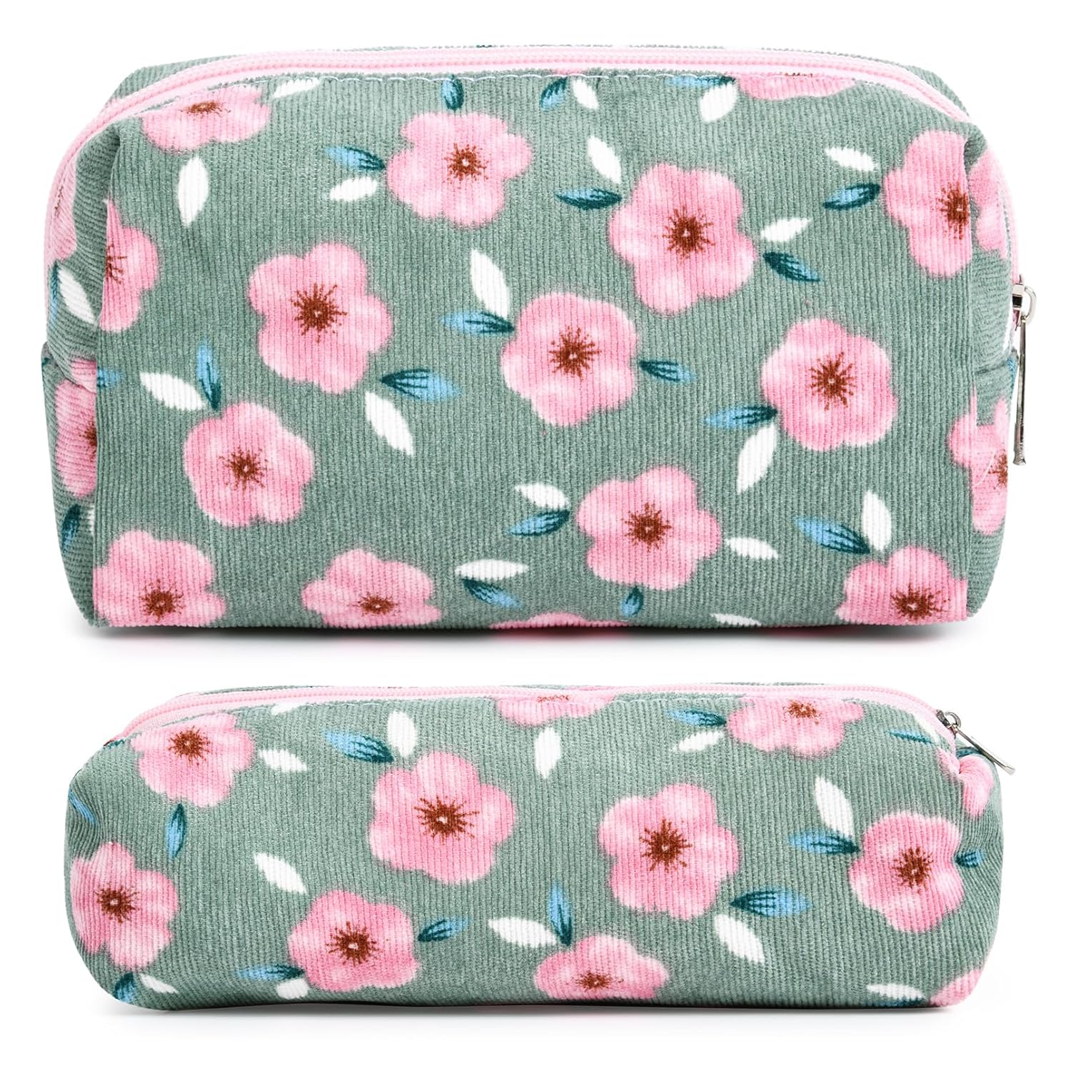 SOIDRAM Makeup Bag Floral Cosmetic Bag Cute Makeup Pouch